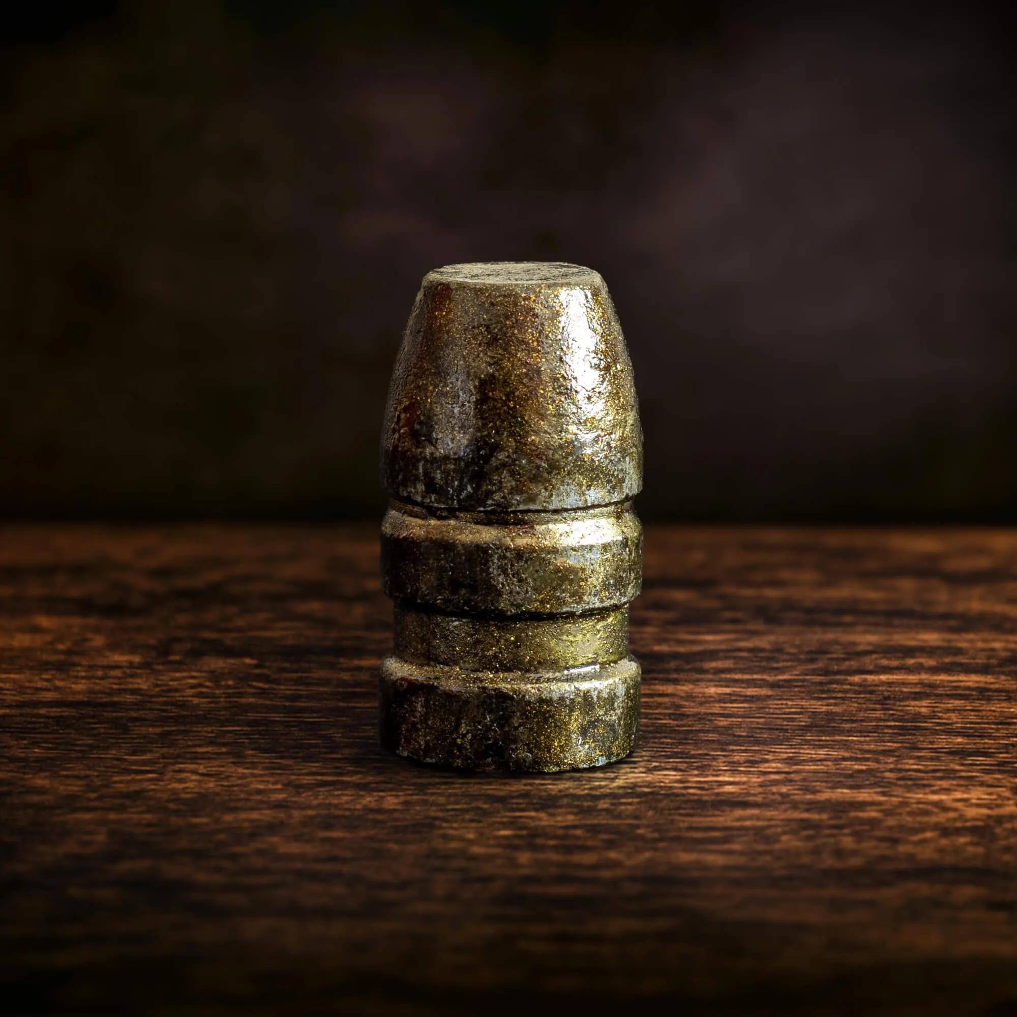 158 grain polymer-coated cast lead bullet by Cast Bullets, manufactured in the UK for target and competition shooting.