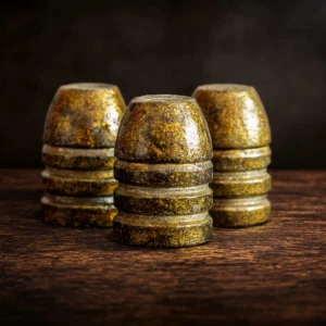 Grouped .44 calibre cast lead bullets manufactured in the UK by Cast Bullets